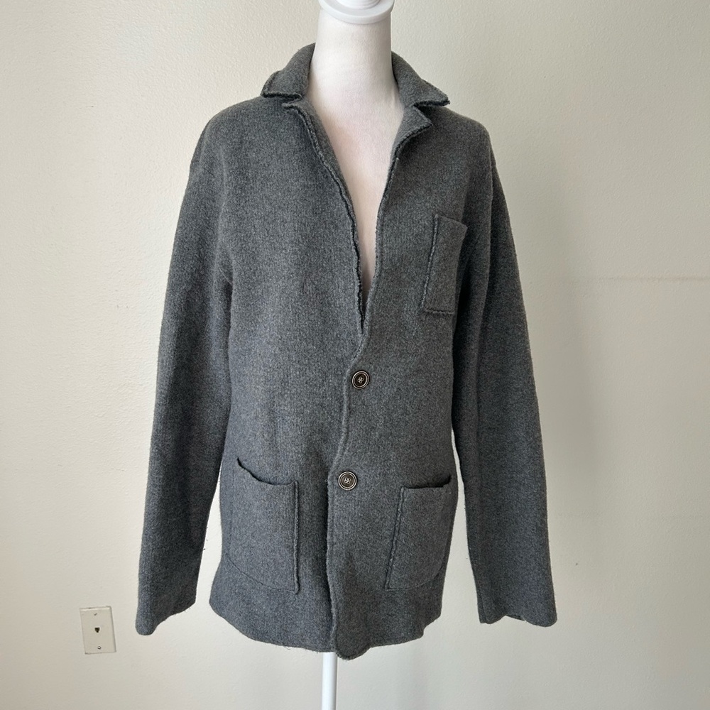 Emozioni Uomo Merino jacket in charcoal grey, size M